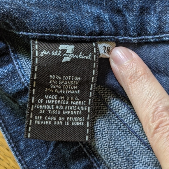 7 for All Mankind Denim Skirt sz 28 - Picture 4 of 12